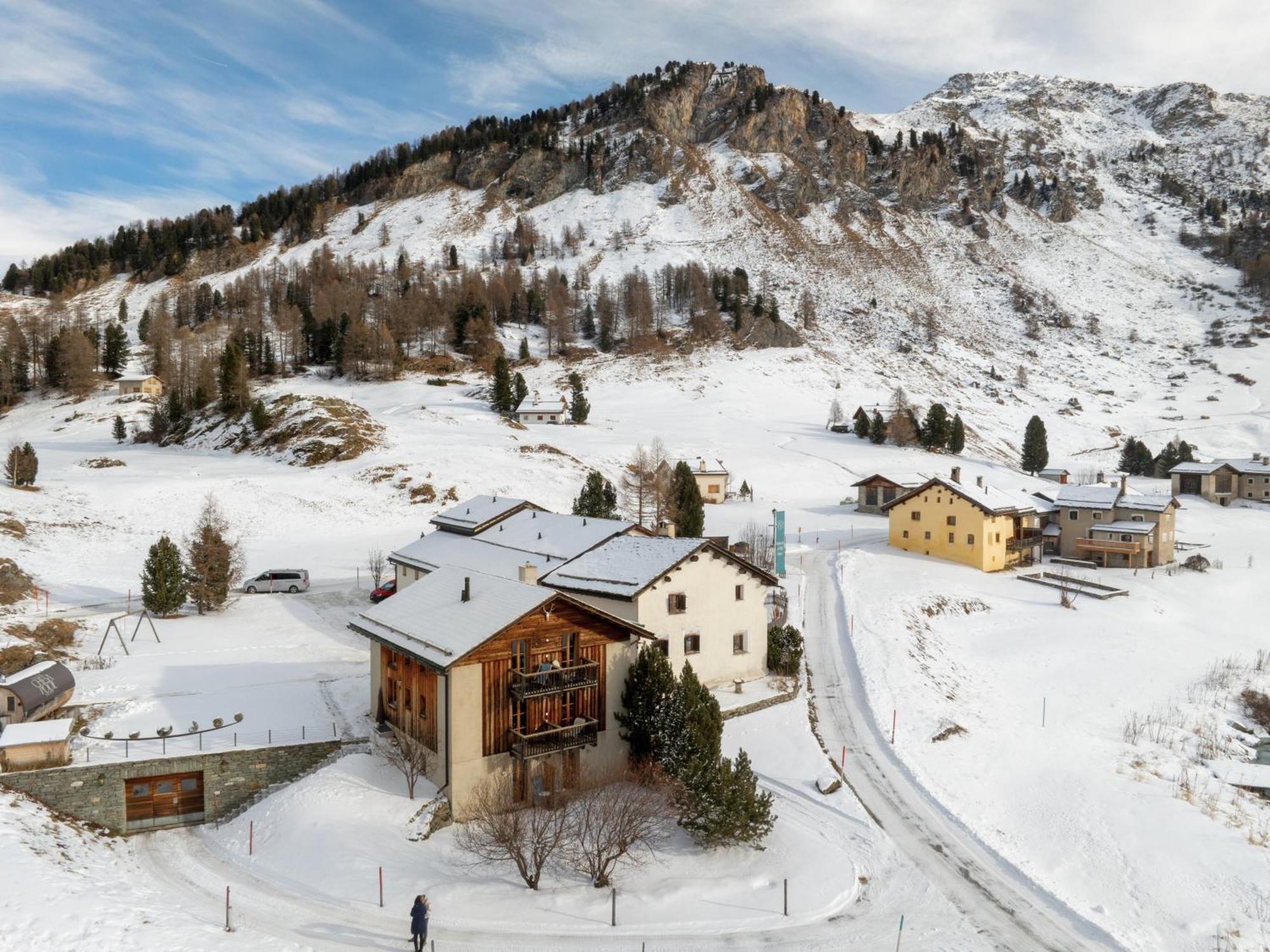 Pensiun Chesa Pool Hotel Sils Maria Exterior foto